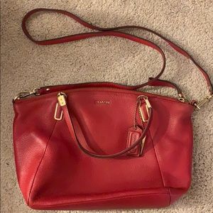 Coach red crossbody bag